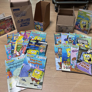 스폰지밥 챕터북(+cd6장), 스펀지밥 얼리 챕터북(+cd2장) 일괄판매합니다.