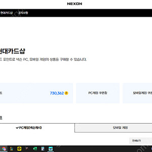 넥슨캐시 포인트 93%