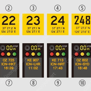 1:400 스케일 공항디오라마 "인천공항 주기장 표지판" 1EA