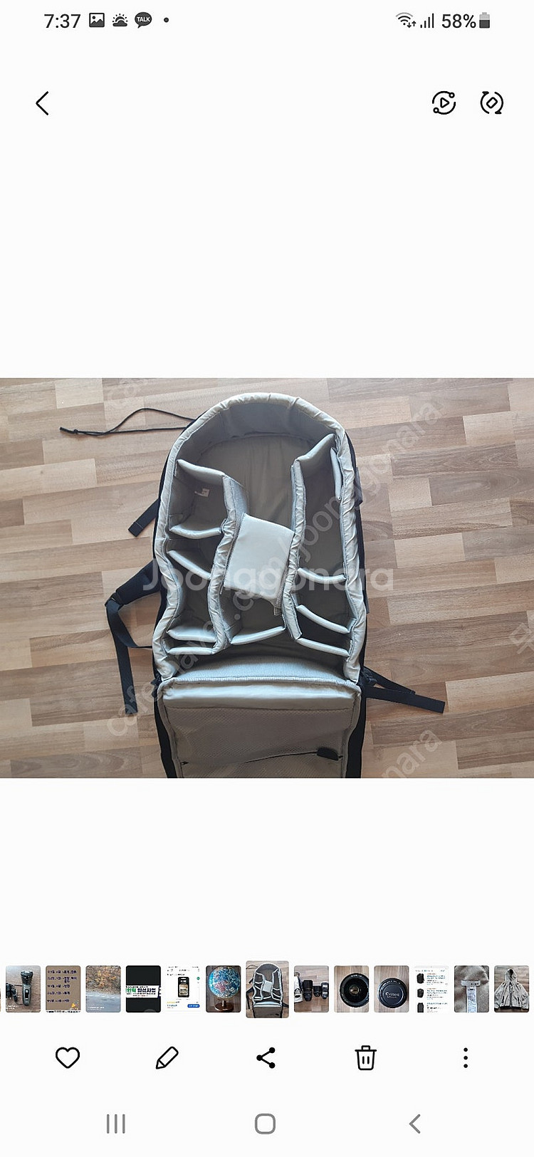 카메라 배낭팝니다 로우프로 택배비 포함 80.000원--2