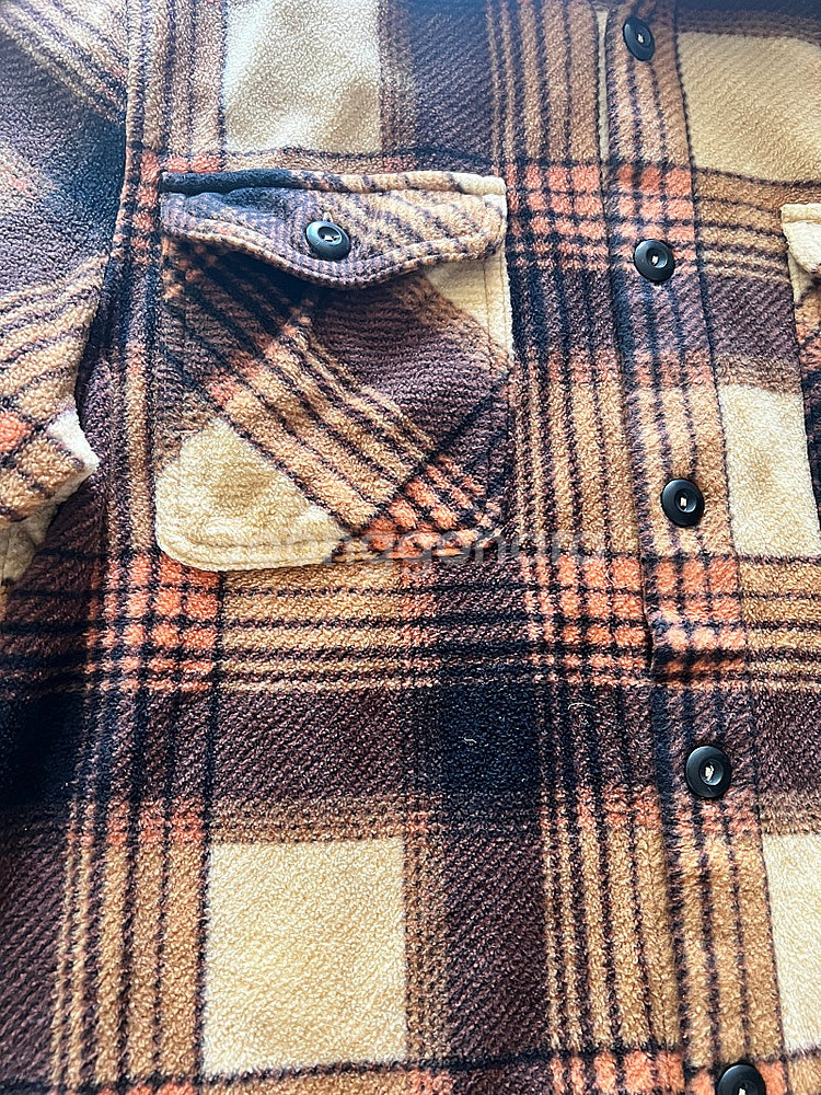 써리투 후리스 체크남방--2