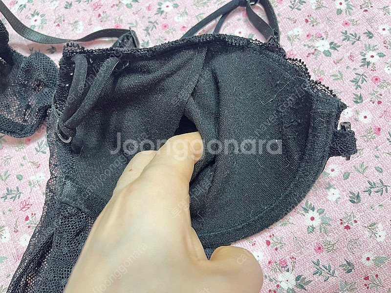 앞오픈 섹시 망사 여성 속옷/시스루/끈장식--4