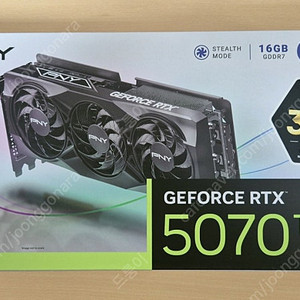 미개봉) PNY RTX 5070Ti OC D7 16GB Triple Fan 새제품
