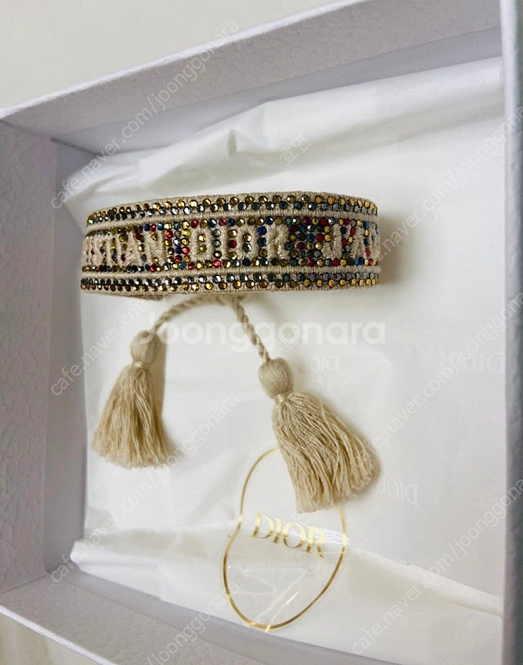 디올 팔찌 크리스탈 정품 인보이스 포함--2