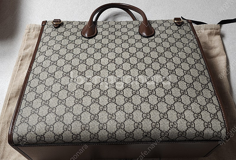 구찌 인터로킹 토트백 미디움--3