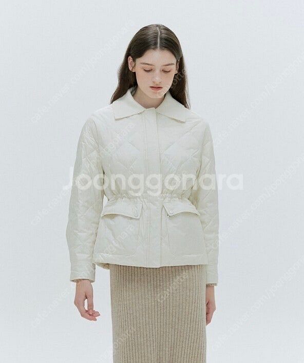 택포) 하시에 구스다운 퀼팅자켓 S 캐시미어카라 hac...--4