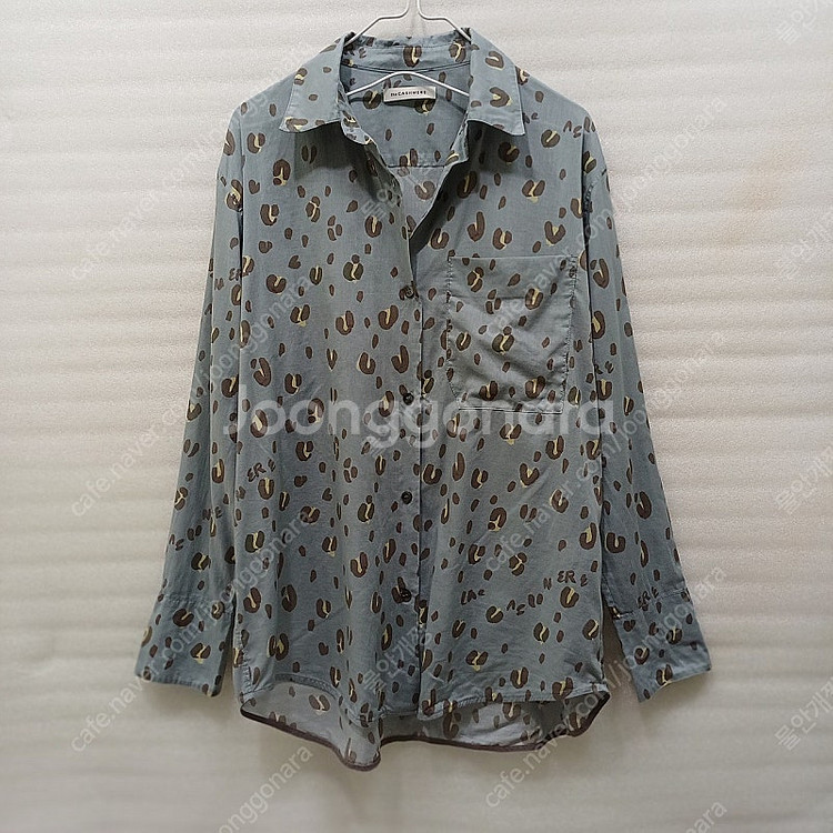 택포 한섬 더캐시미어 얇은 면 긴팔 셔츠 남방 여성 루즈핏 헐렁 M ~ L 훌륭 사랑봉봉--0