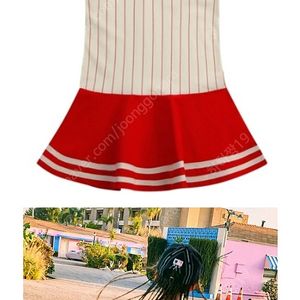 새상품)쌍둥이 MLB키즈 양키스 반팔 레드 원피스 120 2장-일괄우선