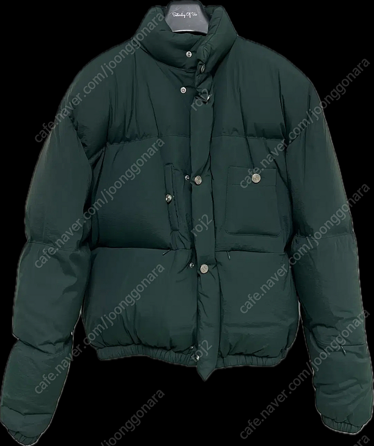 [L] STU 22FW 덕 다운 숏 자켓 그린 패딩 STU OFFICE 이미지