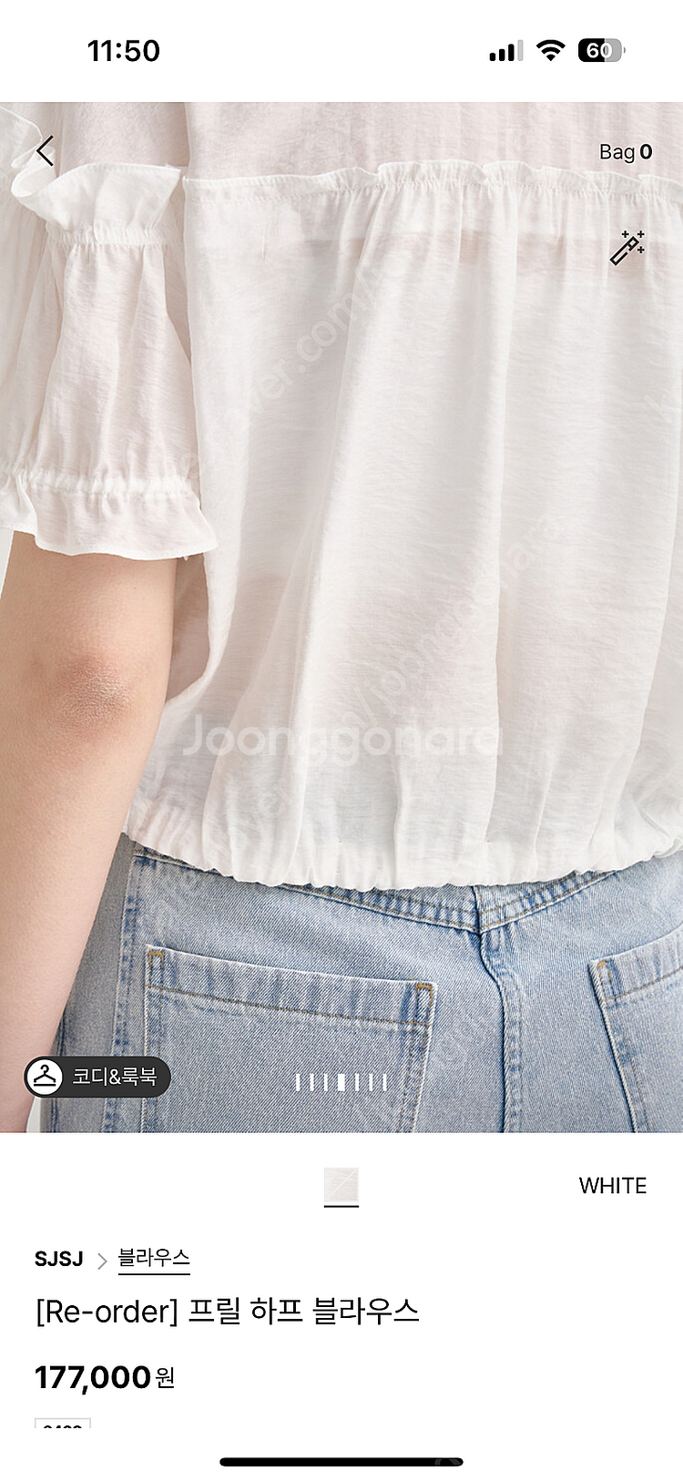 SJ 프릴 블라우스 76(44)--3