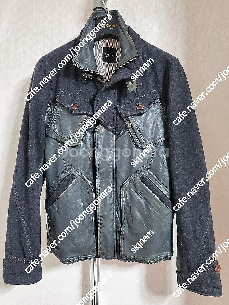 단 하루만] 정품 ANDZ 앤드지 천연 양가죽 울 배색 자켓--0