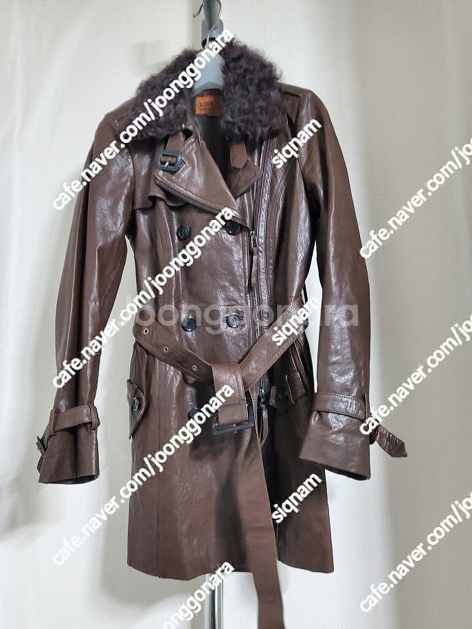 단 하루만] 정품 LONE 론 프리미엄 골드라벨 양가죽 트렌치 코트--0