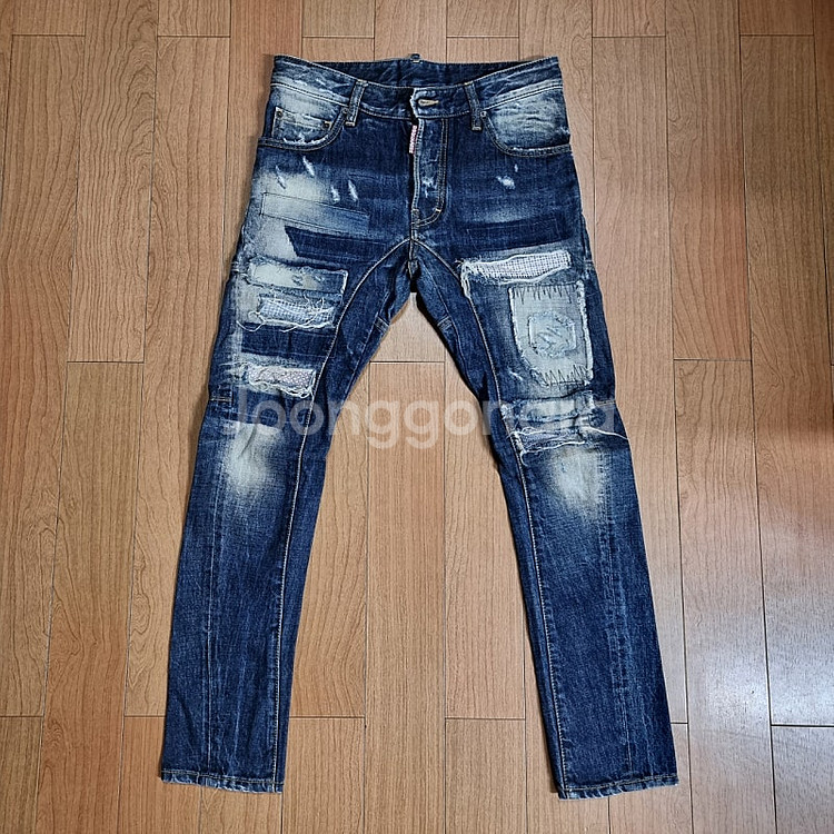 디스퀘어드2 디스 덧댐 패치 타이디바이커 44 디퀘2 남성청바지 발망 필립플레인 디젤 돌체앤가바나 구찌 명품청바지 ...--2