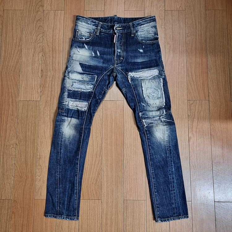 디스퀘어드2 디스 덧댐 패치 타이디바이커 44 디퀘2 남성청바지 발망 필립플레인 디젤 돌체앤가바나 구찌 명품청바지 ... 이미지