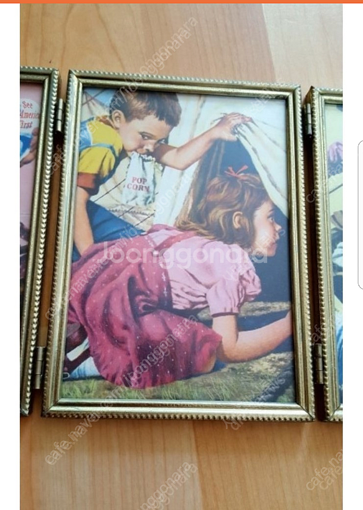 앤틱 브라스 3면 프레임--2