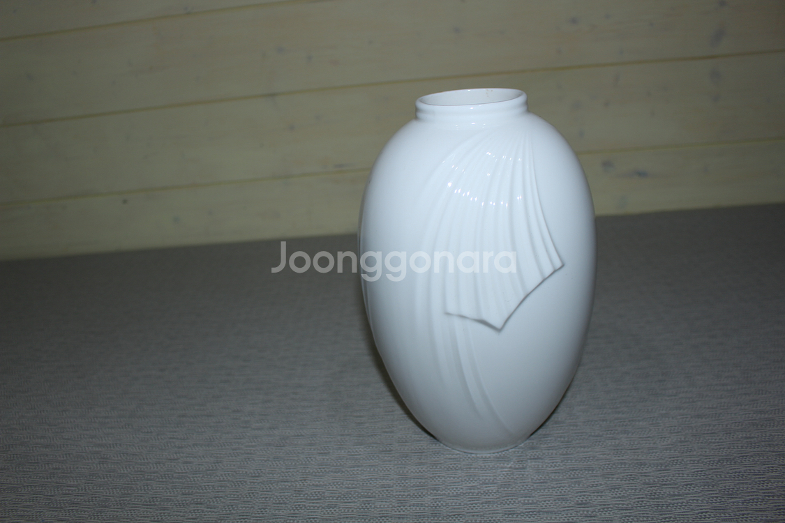 White 도자기 화병 밀크 색상 꽃병 엔틱 소품 전통--2