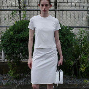 로우클래식 오가닉 실켓 Lc 미니 티셔츠 화이트 새제품 판매 ORGANIC SILKET Lc MINI T-SHIRT WHITE
