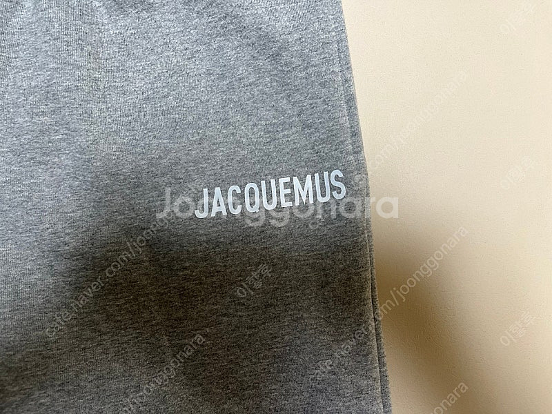 JACQUEMUS 자크뮈스 로고 그레이 스웻 팬츠 M사...--3