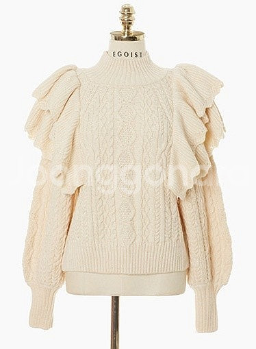 에고이스트 러플 남보라 니트 F / 랑방 마인 오브제 타임 럭키슈에뜨 산드로 마쥬 오르 시에 시스템--1