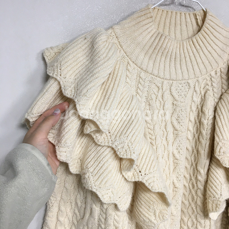 에고이스트 러플 남보라 니트 F / 랑방 마인 오브제 타임 럭키슈에뜨 산드로 마쥬 오르 시에 시스템--3