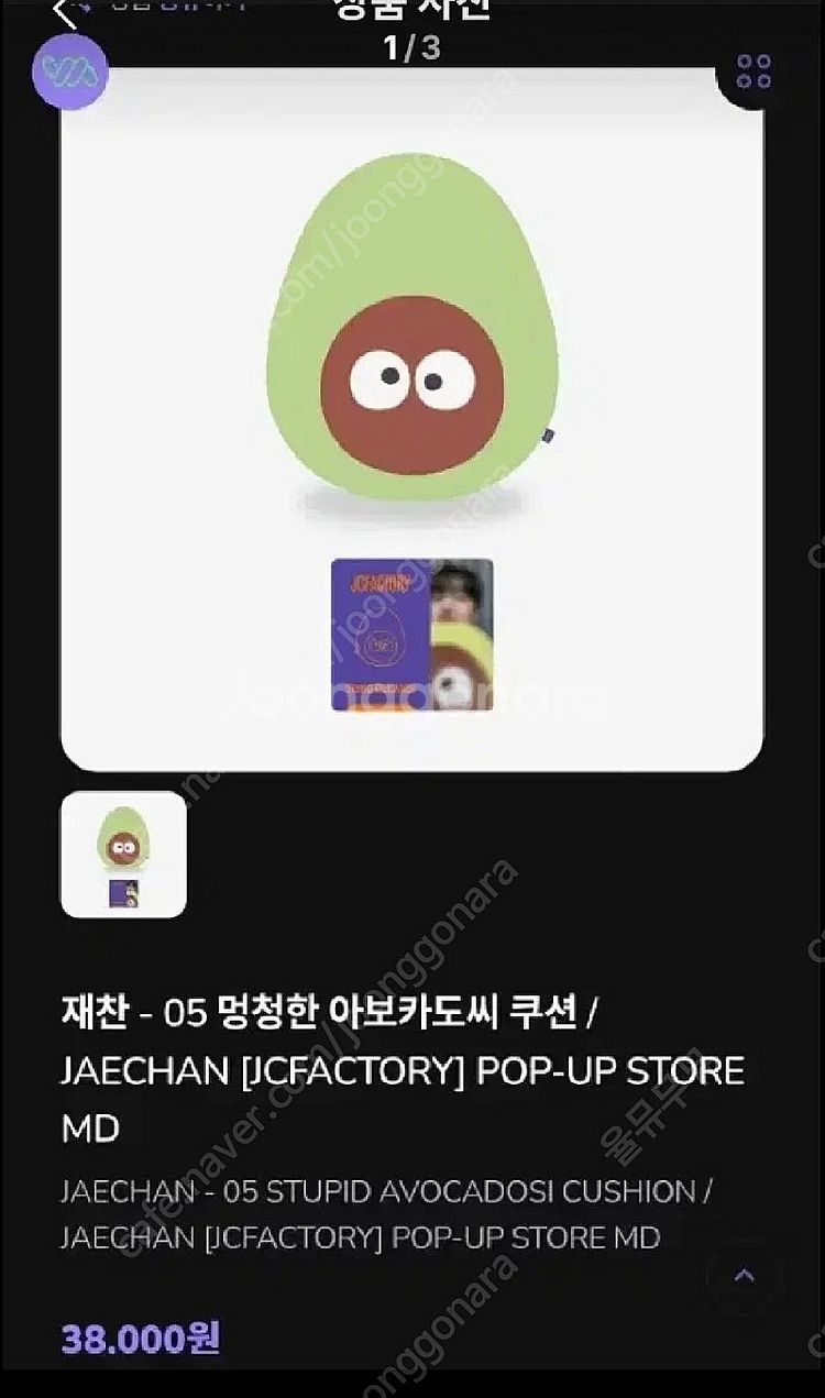 DKZ재찬 아보카도씨 쿠션--1