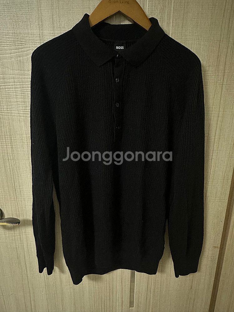 보스 BOSS 울 니트 폴로 티셔츠 L--0