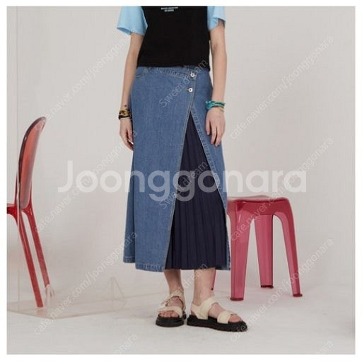쥬시쥬디 데님롱스커트--0