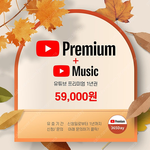 유튜브프리미엄 365데이 매달 4천원대로