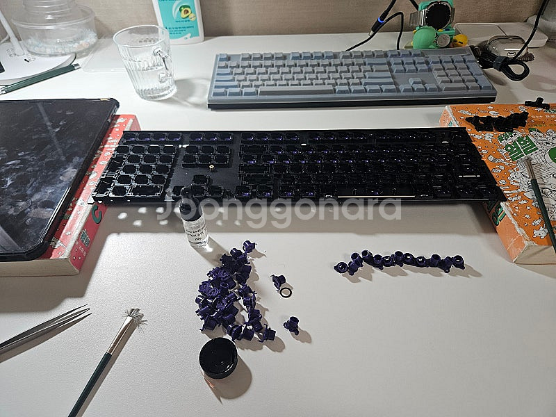 리얼포스 R2 저소음 토프레 무접점 45g 풀윤활 블루그레이 키보드 저렴하게 드려요--2