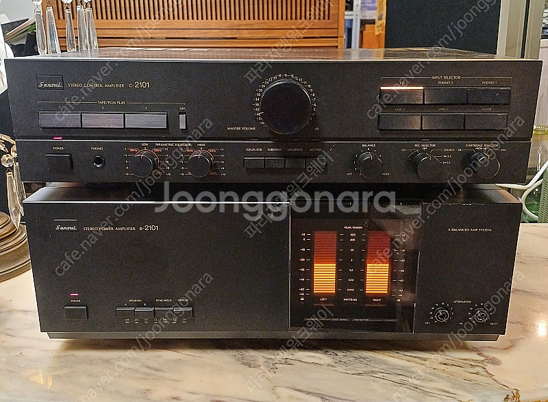 SANSUI C-2101 프리 와 B-2101 파워앰프--0