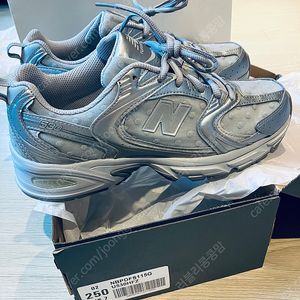 뉴발란스 530 폴카도트 실버 250사이즈/시착만해본// 레인클라우드실버