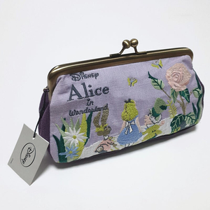 [새제품] 디즈니 정품 앨리스 자수 클러치백