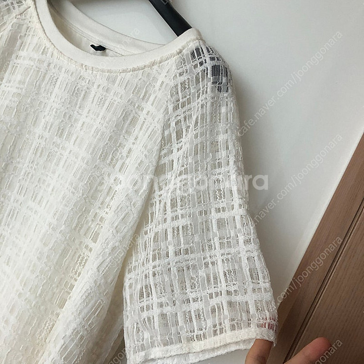 베네통 시스루 레이스 아일렛 아뜰리에 블라우스 셔츠 출...--8