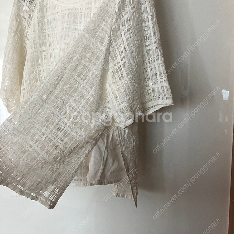 베네통 시스루 레이스 아일렛 아뜰리에 블라우스 셔츠 출...--9