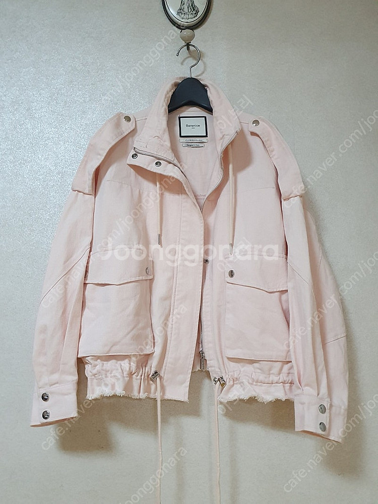 베르니스 Berenice 루즈핏 레터링 데님 점퍼 자켓--0