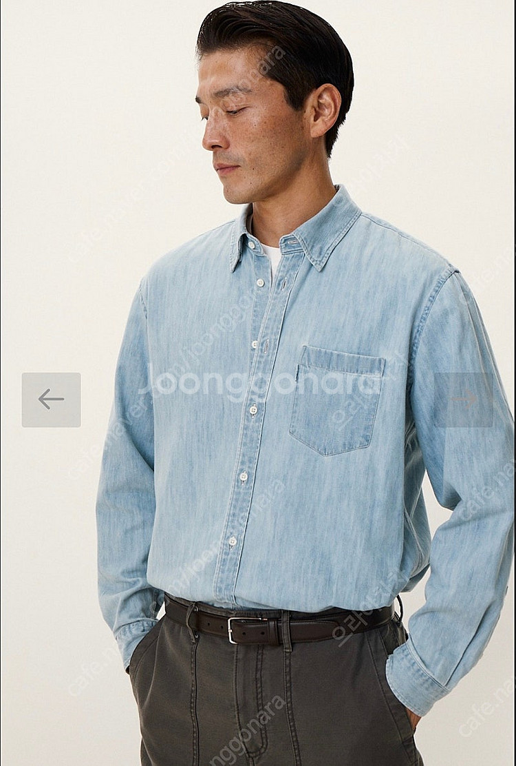 포터리 / 24aw 버튼다운 데님셔츠 라이트블루 / 2...--4