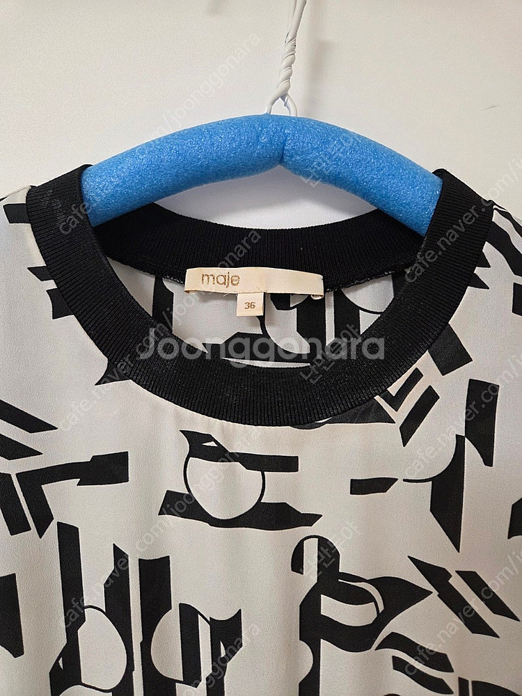 마쥬 36 블랙화이트원피스--5