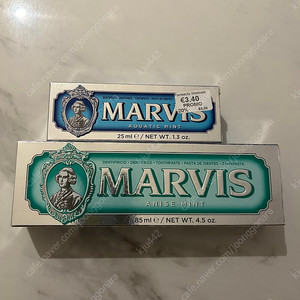 (새상품) 마비스 치약 아니스민트 85ml+아쿠아민트 25ml