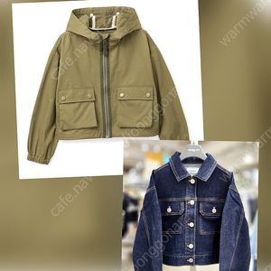 여아 크롭 후드 야상 점퍼 사파리&데님 청 자켓 160사이즈 2개 일괄 레노마키즈 헤지스키즈 닥스키즈 내셔널지오그래픽