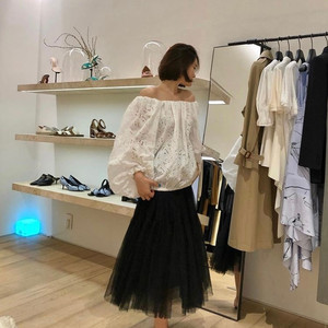 홍메리 드멜 샤스커트 블랙