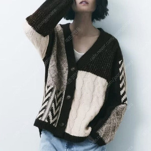 23FW 자라 패치워크 니트가디건