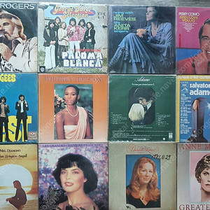 LP판 케니로저스,짐리브스,페리코모,휘트니휴스톤,아다모,경음악,클래식,유명악단,한국가곡