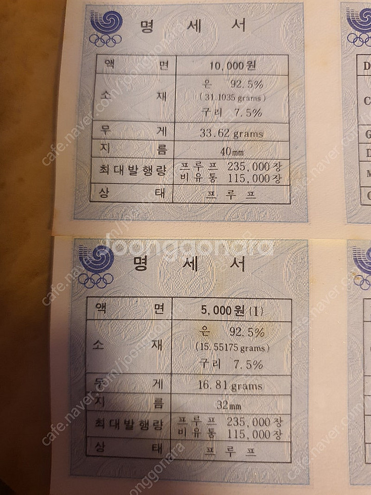 88 올림픽 기념 은화 주화 동전--4