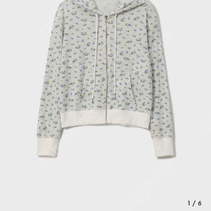 더그레이트에디션 Nika hoodie light grey floral
