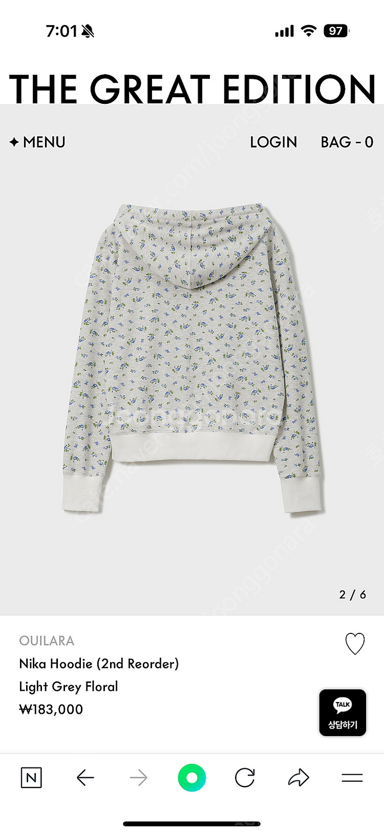 더그레이트에디션 Nika hoodie light gre...--1