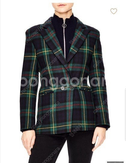 산드로 체크쟈켓--0