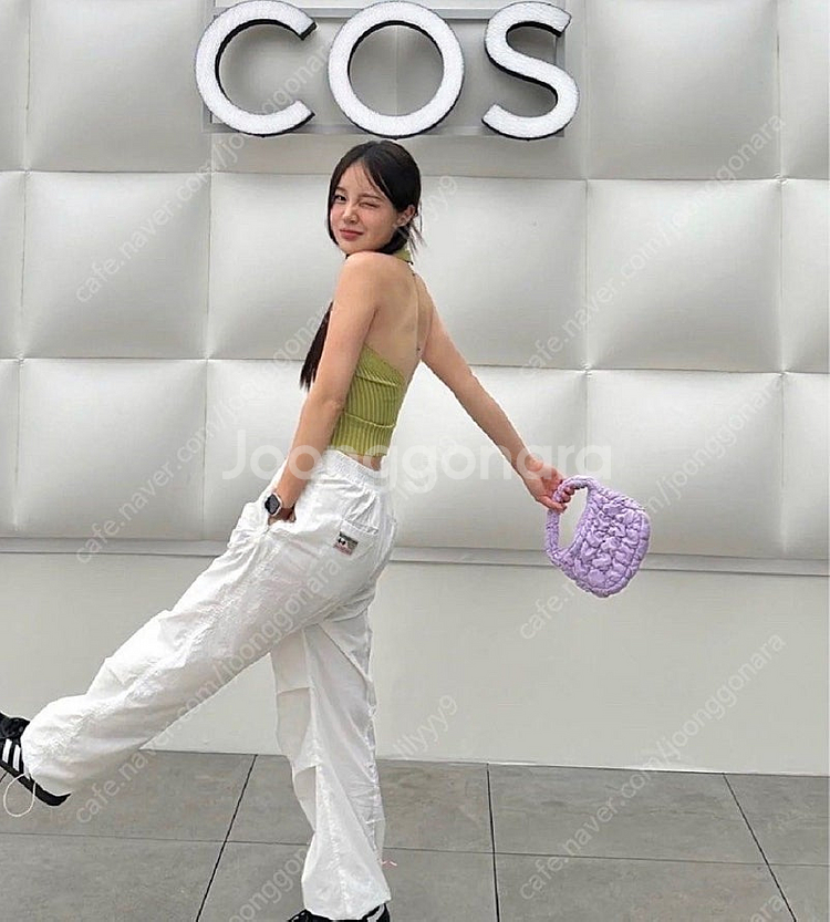 COS 코스 퀼티드 마이크로백 퀼팅백 퍼플--1