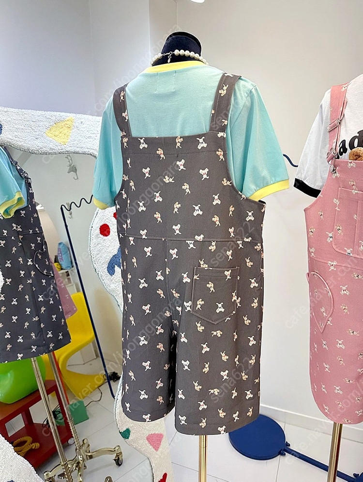 레레 토곰이 하트포켓 5부 멜빵바지 44~88 택포 이미지