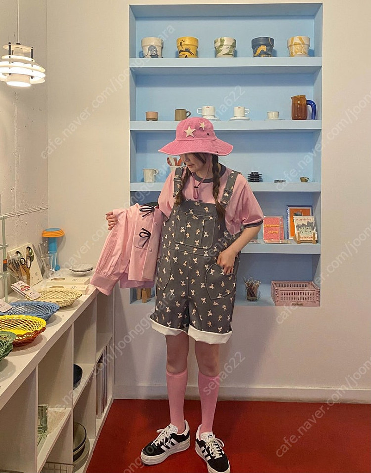 레레 토곰이 하트포켓 5부 멜빵바지 44~88 택포 이미지