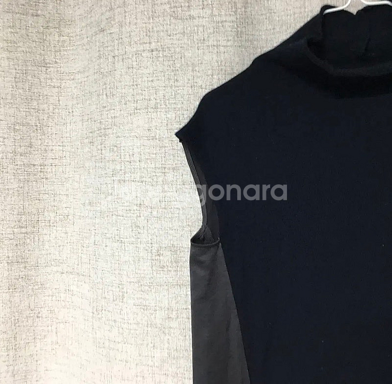 시스템 21 새틴 블록 니트 롱 원피스 66--5